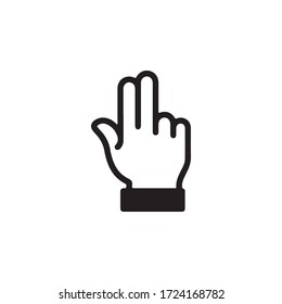 Gestures Of Human Hands, Pointing Towards The Top Icon In Trendy  Design Vector Eps 10