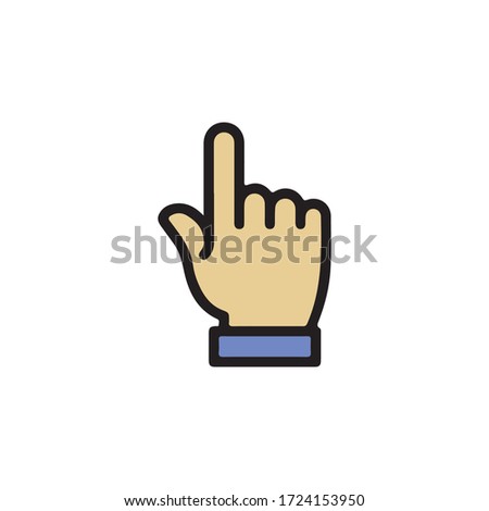 Gestures Of Human Hands, Pointing Towards The Top Icon In Trendy  Design Vector Eps 10