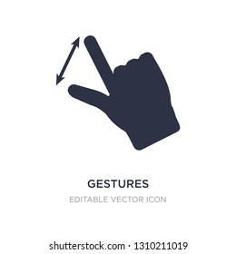 gestures icon on white background. Simple element illustration from Guestures concept. gestures icon symbol design.