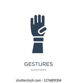 gestures icon vector on white background, gestures trendy filled icons from Guestures collection, gestures vector illustration