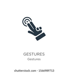 Gestures icon vector. Trendy flat gestures icon from gestures collection isolated on white background. Vector illustration can be used for web and mobile graphic design, logo, eps10