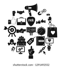 Gestures icons set. Simple set of 25 gestures vector icons for web isolated on white background