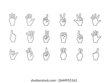 Gestures - Outline Icon Set