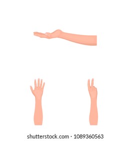 Gestures and their meaning cartoon icons in set collection for design.Emotional part of communication vector symbol stock web illustration.