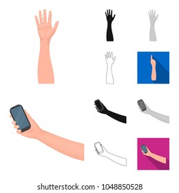 Gestures and their meaning cartoon,black,flat,monochrome,outline icons in set collection for design.Emotional part of communication vector symbol stock web illustration.
