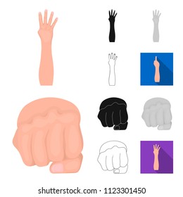 Gestures and their meaning cartoon,black,flat,monochrome,outline icons in set collection for design.Emotional part of communication vector symbol stock web illustration.