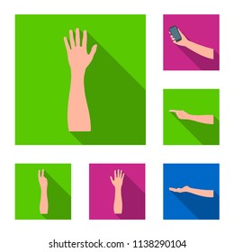Gestures and their meaning flat icons in set collection for design.Emotional part of communication vector symbol stock web illustration.