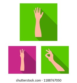 Gestures and their meaning flat icons in set collection for design.Emotional part of communication vector symbol stock web illustration.