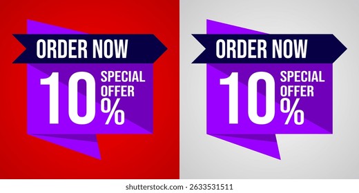 Get 10% Off – Vector Template for Special Discount Promotion
