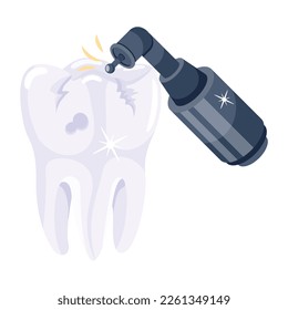 Get a 2d icon of dental bur 