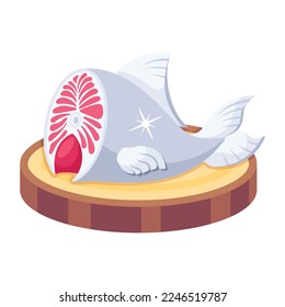 Get a 2d icon of fish tail 