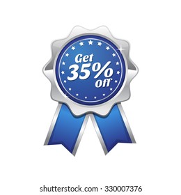 Get 35 percent Blue Vector Icon Design