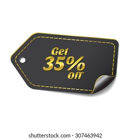 Get 35 percent golden Vector Icon Design