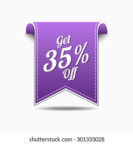 Get 35 percent Violet Vector Icon Design