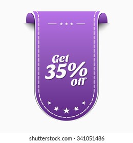 Get 35 percent Violet Vector Icon Design