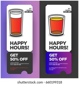 Get 50% Off Happy Hours Event Ticket Card For Bars of Restaurants 