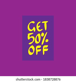 OBTENER 50% OFF, Banner de oferta especial, venta en caliente, venta a gran escala, comprar 1 get 1, venta de banner vector, banner vector púrpura y naranja vectorial en ilustración vectorial