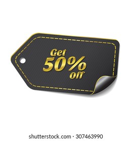 Get 50 Percent golden Vector Icon Design