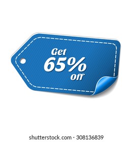 Get 65 Precent Off Blue Vector Icon