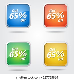 Get 65 Precent Off Colorful Vector Icon