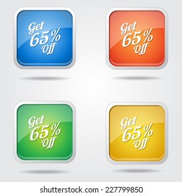 Get 65 Precent Off Colorful Vector Icon
