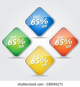 Get 65 Precent Off Colorful Vector Icon