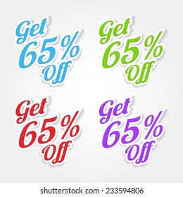 Get 65 Precent Off Colorful Vector Icon