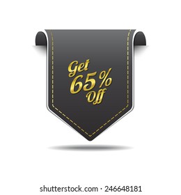 Get 65 Precent Off golden Vector Icon