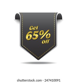 Get 65 Precent Off golden Vector Icon