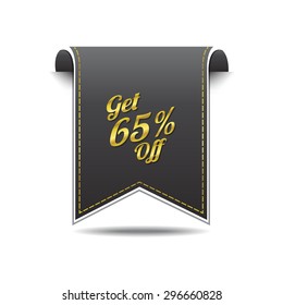 Get 65 Precent Off golden Vector Icon
