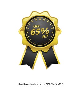 Get 65 Precent Off golden Vector Icon