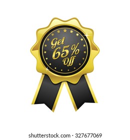 Get 65 Precent Off golden Vector Icon