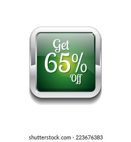 Get 65 Precent Off Green Vector Icon