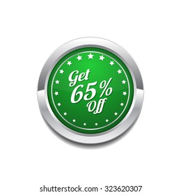 Get 65 Precent Off Green Vector Icon