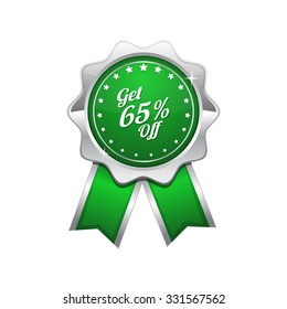Get 65 Precent Off Green Vector Icon