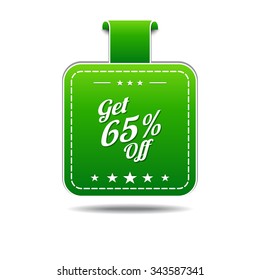 Get 65 Precent Off Green Vector Icon