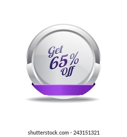 Get 65 Precent Off Purple Vector Icon