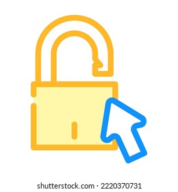 obtener el vector de icono de color de registro de acceso. firmar de registro de acceso. ilustración de símbolo aislado
