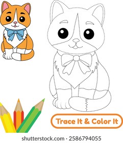 Get adorable cat vector art for coloring fun. These beautiful kitten illustrations are ideal for kids and cat lovers who enjoy creative coloring activities.