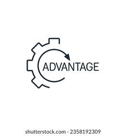 Get an advantage. Vector linear icon isolated on white background.