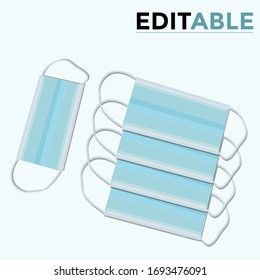 Get all the latest on the coronavirus that's now been declared a pandemic. Medical mask to protect against coronavirus. Medical mask illustration vector.