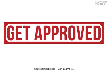 Get Approved rubber stamp vector illustration on white background.