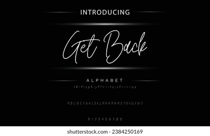 Get Back signature Font Calligraphy Logotype Script Brush Font Type Font lettering handwritten
