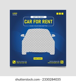 Get the best Car for rental Social Media Post Banner Template Design.