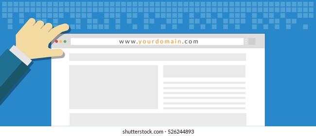 Obtenha o melhor site de domínio para expandir seu negócio, ilustração vetorial
