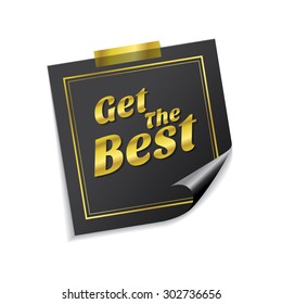 Get The Best Golden Sticky Notes Vector Icon Design