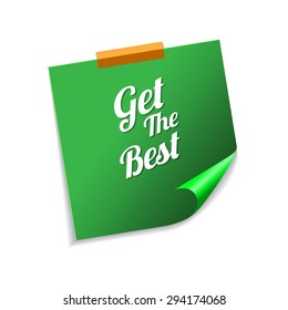 Get The Best Green Sticky Notes Vector Icon Design