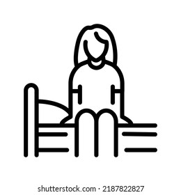 Icono de la línea negra. Rutina. Pictograma para página web.