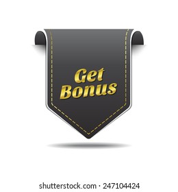 Get Bonus golden Vector Icon Design