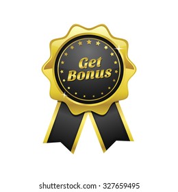 Get Bonus golden Vector Icon Design
